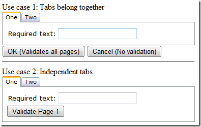 Sample TabContainer